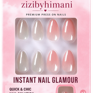 instant nail glamour – soft pink ombre press on nails